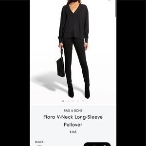Rag and Bone Flora v- neck long sleeve pullover excellent condition!